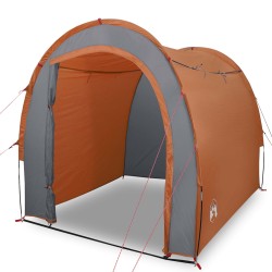 vidaXL Carpa de almacenaje 185T tafetán gris y naranja 204x183x178 cm