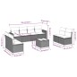 vidaXL Set de sofás de jardín 8 piezas y cojines ratán sintético negro vidaXL Set de sofás de jardín 8 piezas y cojines ratán sintético negro