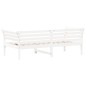 vidaXL Sofá cama madera maciza de pino blanco 80x200 cm vidaXL Sofá cama madera maciza de pino blanco 80x200 cm