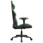 vidaXL Silla gaming cuero sintético negro y verde vidaXL Silla gaming cuero sintético negro y verde