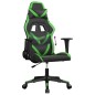 vidaXL Silla gaming cuero sintético negro y verde vidaXL Silla gaming cuero sintético negro y verde