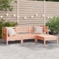 vidaXL Sofá de jardín de 3 plazas con reposapiés madera maciza Douglas vidaXL Sofá de jardín de 3 plazas con reposapiés madera maciza Douglas