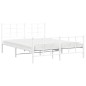 vidaXL Estructura cama metal con cabecero y estribo blanco 160x200 cm vidaXL Estructura cama metal con cabecero y estribo blanco 160x200 cm