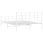 vidaXL Estructura cama metal con cabecero y estribo blanco 160x200 cm vidaXL Estructura cama metal con cabecero y estribo blanco 160x200 cm