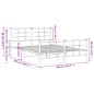 vidaXL Estructura cama metal con cabecero y estribo blanco 160x200 cm vidaXL Estructura cama metal con cabecero y estribo blanco 160x200 cm