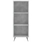 vidaXL Aparador de madera contrachapada gris hormigón 34,5x34x180 cm vidaXL Aparador de madera contrachapada gris hormigón 34,5x34x180 cm