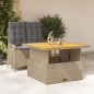 vidaXL Set comedor de jardín 2 pzas con cojines ratán sintético beige vidaXL Set comedor de jardín 2 pzas con cojines ratán sintético beige