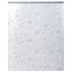 vidaXL Lámina de ventana esmerilada patrón de flores PVC 90x500 cm