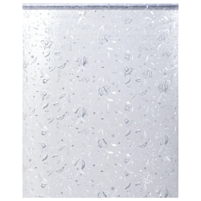 vidaXL Lámina de ventana esmerilada patrón de flores PVC 90x500 cm vidaXL Lámina de ventana esmerilada patrón de flores PVC 90x500 cm
