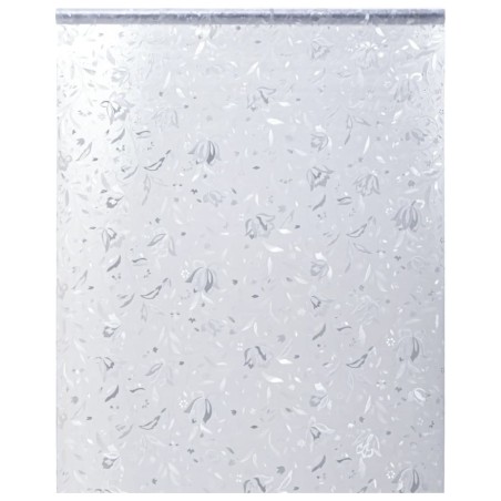 vidaXL Lámina de ventana esmerilada patrón de flores PVC 90x500 cm