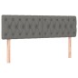 vidaXL Cama box spring con colchón tela gris oscuro 140x190 cm vidaXL Cama box spring con colchón tela gris oscuro 140x190 cm