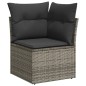 vidaXL Set de sofás de jardín 10 pzas con cojines ratán sintético gris vidaXL Set de sofás de jardín 10 pzas con cojines ratán sintético gris