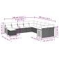 vidaXL Set de sofás de jardín 11 pzas y cojines ratán sintético negro vidaXL Set de sofás de jardín 11 pzas y cojines ratán sintético negro