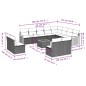 vidaXL Set sofás de jardín con cojines 13 piezas ratán sintético gris vidaXL Set sofás de jardín con cojines 13 piezas ratán sintético gris
