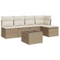vidaXL Juego de sofás jardín con cojines 6 pzas ratán sintético beige vidaXL Juego de sofás jardín con cojines 6 pzas ratán sintético beige