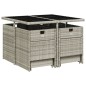 vidaXL Set comedor de jardín 9 pzas cojines ratán sintético gris claro vidaXL Set comedor de jardín 9 pzas cojines ratán sintético gris claro