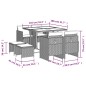 vidaXL Set comedor de jardín 9 pzas cojines ratán sintético gris claro vidaXL Set comedor de jardín 9 pzas cojines ratán sintético gris claro