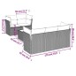 vidaXL Set de muebles de jardín 6 pzas y cojines ratán sintético gris vidaXL Set de muebles de jardín 6 pzas y cojines ratán sintético gris