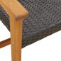 vidaXL Juego de bistro de 3 piezas ratán PE negro y madera de acacia vidaXL Juego de bistro de 3 piezas ratán PE negro y madera de acacia