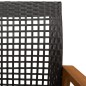 vidaXL Juego de bistro de 3 piezas ratán PE negro y madera de acacia vidaXL Juego de bistro de 3 piezas ratán PE negro y madera de acacia