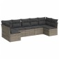 vidaXL Set de sofás de jardín 7 piezas con cojines ratán PE gris vidaXL Set de sofás de jardín 7 piezas con cojines ratán PE gris