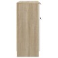 vidaXL Aparador madera contrachapada blanco y roble Sonoma 60x30x70 cm vidaXL Aparador madera contrachapada blanco y roble Sonoma 60x30x70 cm