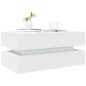 vidaXL Mesa de centro con luces LED blanco 90x50x40 cm vidaXL Mesa de centro con luces LED blanco 90x50x40 cm