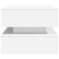 vidaXL Mesa de centro con luces LED blanco 90x50x40 cm vidaXL Mesa de centro con luces LED blanco 90x50x40 cm