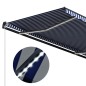 vidaXL Toldo con LED y sensor de viento azul y blanco 500x300 cm vidaXL Toldo con LED y sensor de viento azul y blanco 500x300 cm