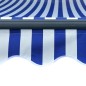 vidaXL Toldo con LED y sensor de viento azul y blanco 500x300 cm vidaXL Toldo con LED y sensor de viento azul y blanco 500x300 cm