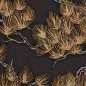 DUTCH WALLCOVERINGS Papel de pared pino negro y dorado DUTCH WALLCOVERINGS Papel de pared pino negro y dorado