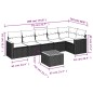 vidaXL Set de comedor de jardín 7 pzas y cojines ratán sintético negro vidaXL Set de comedor de jardín 7 pzas y cojines ratán sintético negro