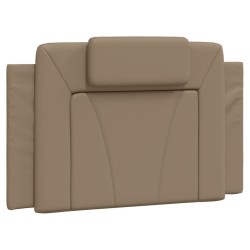 vidaXL Cabecero de cama acolchado cuero sintético capuchino 80 cm