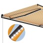 vidaXL Toldo manual retráctil con LED amarillo y blanco 400x300 cm