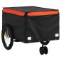 vidaXL Remolque para bicicleta hierro negro y naranja 45 kg vidaXL Remolque para bicicleta hierro negro y naranja 45 kg
