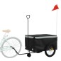 vidaXL Remolque para bicicleta hierro negro y gris 45 kg vidaXL Remolque para bicicleta hierro negro y gris 45 kg