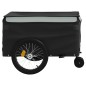 vidaXL Remolque para bicicleta hierro negro y gris 45 kg vidaXL Remolque para bicicleta hierro negro y gris 45 kg