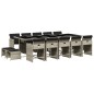 vidaXL Set comedor jardín y cojines 15 pzas ratán sintético gris claro vidaXL Set comedor jardín y cojines 15 pzas ratán sintético gris claro