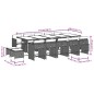 vidaXL Set comedor jardín y cojines 15 pzas ratán sintético gris claro vidaXL Set comedor jardín y cojines 15 pzas ratán sintético gris claro