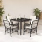 vidaXL Set de muebles jardín 5 pzas con cojines ratán sintético negro