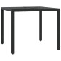 vidaXL Set de muebles jardín 5 pzas con cojines ratán sintético negro