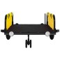 vidaXL Remolque para bicicletas hierro y tela Oxford amarillo