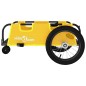 vidaXL Remolque para bicicletas hierro y tela Oxford amarillo