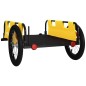 vidaXL Remolque para bicicletas hierro y tela Oxford amarillo