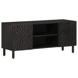 vidaXL Mueble de TV madera maciza de mango negro 105x33x46 cm