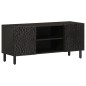 vidaXL Mueble de TV madera maciza de mango negro 105x33x46 cm vidaXL Mueble de TV madera maciza de mango negro 105x33x46 cm