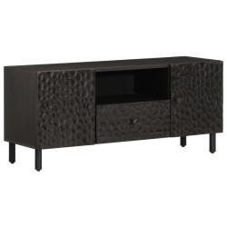 vidaXL Mueble de TV madera maciza de mango negro 105x33x46 cm