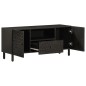 vidaXL Mueble de TV madera maciza de mango negro 105x33x46 cm