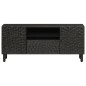 vidaXL Mueble de TV madera maciza de mango negro 105x33x46 cm