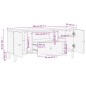 vidaXL Mueble de TV madera maciza de mango negro 105x33x46 cm